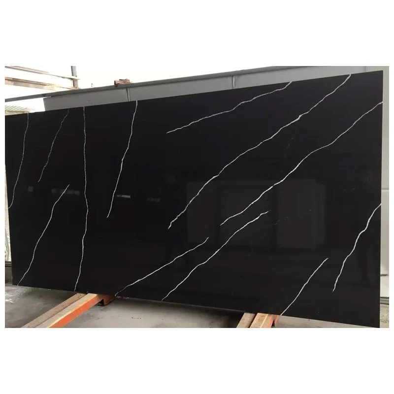 Black Quartz Slab For Counertops