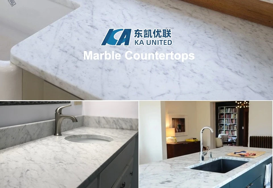Carrara White Marble Kitchen and Bathroom Countertop Factory