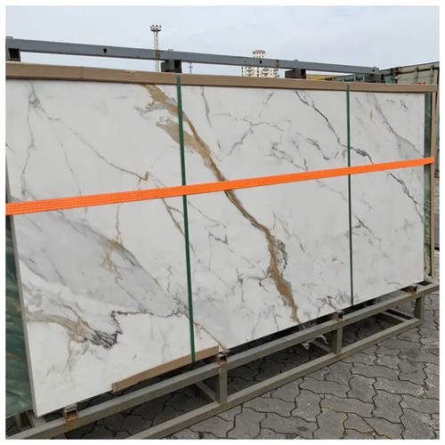Calacatta Ora Marble Pattern Sintered Porcelain SLab Calacatta Ora Marble Pattern Sintered Porcelain SLab