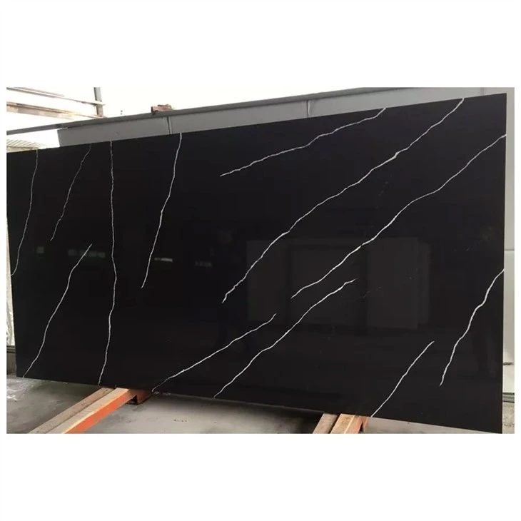 Black Quartz Slab For Counertops
