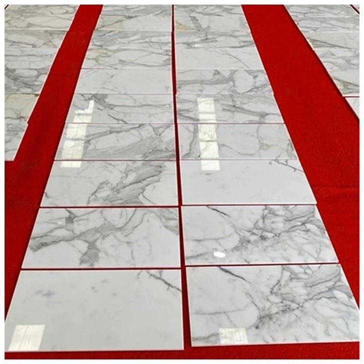 calacatta gold marble subway tile