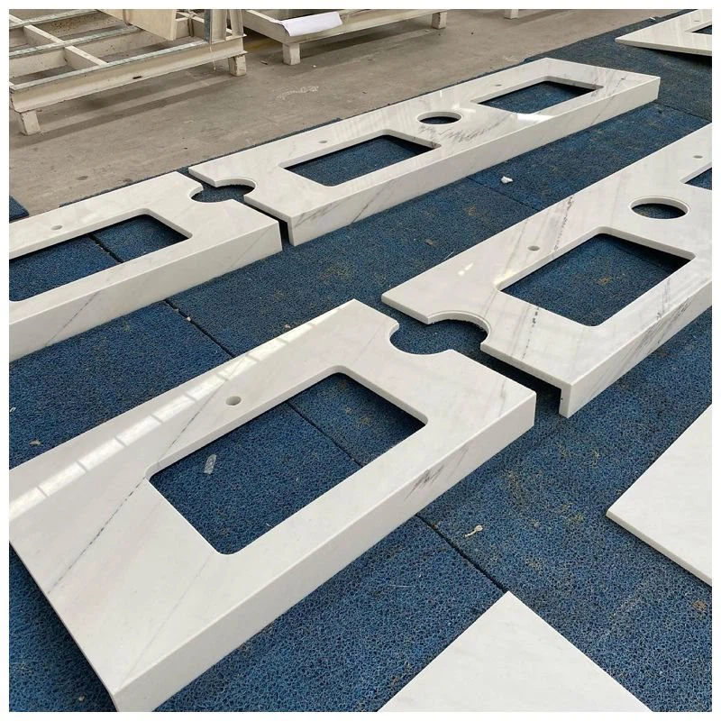 White Marble Bathroom Vanity Tops