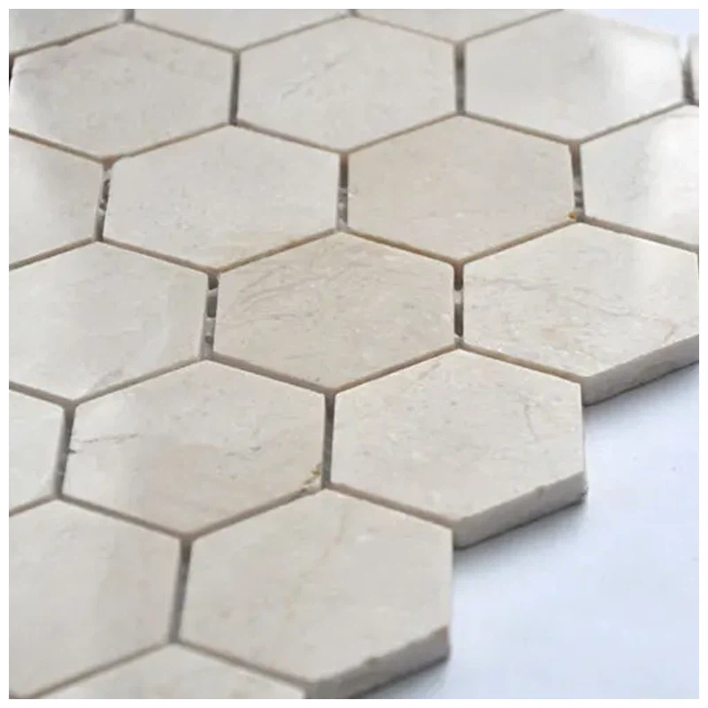 crema marfil mosaic floor tile