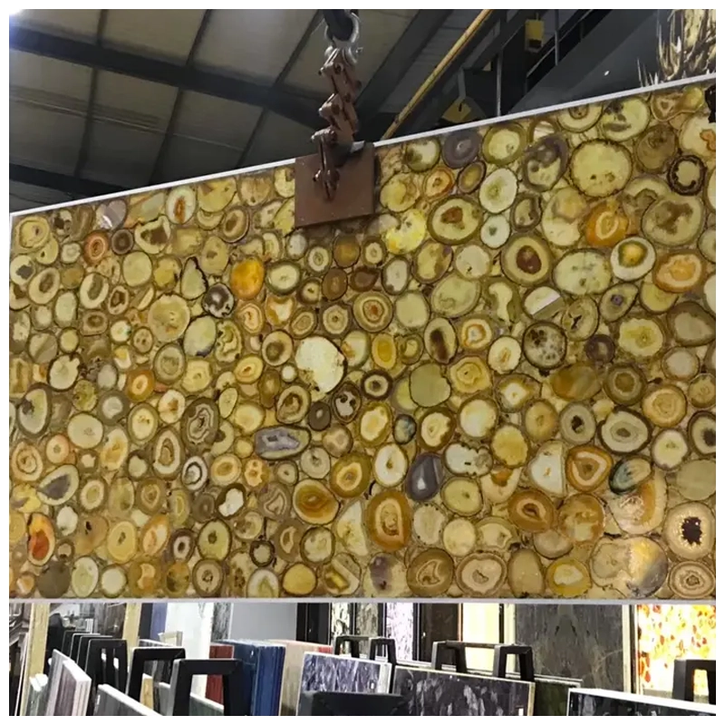 Yellow Agate Gemstone Slabs