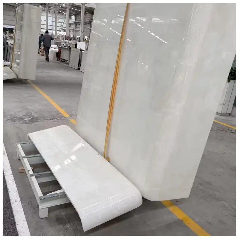 Pure White Onyx Marble Wall Cladding Tiles