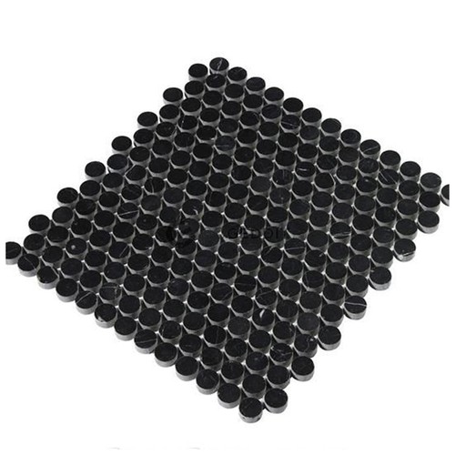 Nero Marquina Marble Penny Mosaic Tiles Nero Marquina Marble Penny Mosaic Tiles