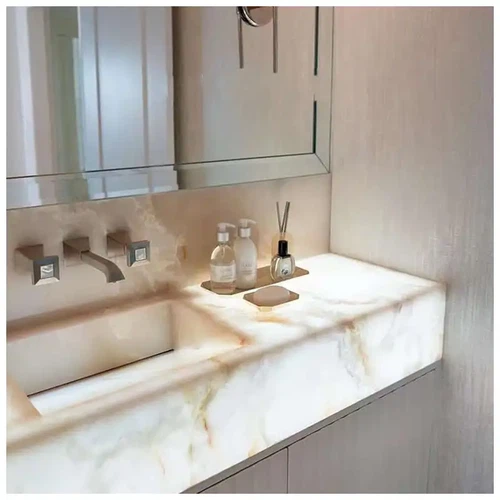 Cristallo Quartzite Bathroom Vanity Sinks For Luxury Home Cristallo Quartzite Bathroom Vanity Sinks For Luxury Home