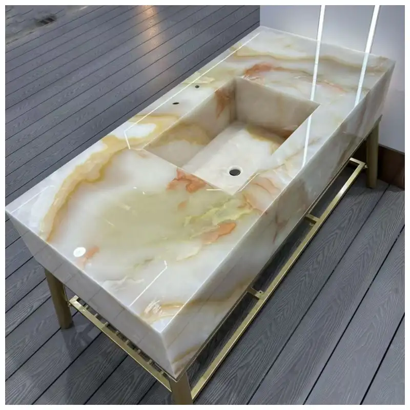 White Onyx Integrated Vanity Basins White Onyx Integrated Vanity Basins