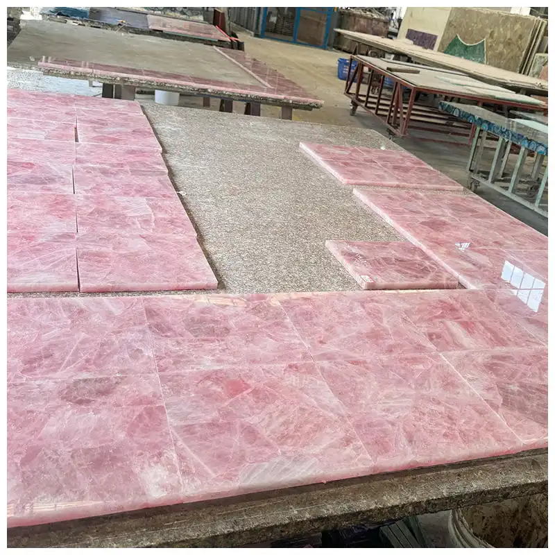 Crystal Rose Pink Quartz Tiles Crystal Rose Pink Quartz Tiles