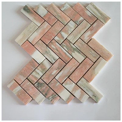 Norvég rózsaszín márvány mozaiklapok